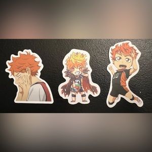 Haikyuu Anime Sticker Assorted Lot of 3- Hinata